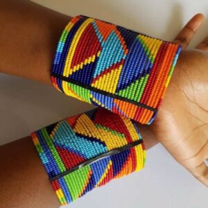 African beaded cuff bracelets