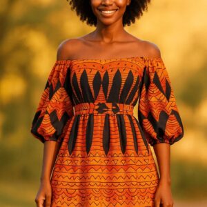 Off Shoulder Kitenge Dress