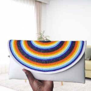 Handmade African Beaded Clutch Bag