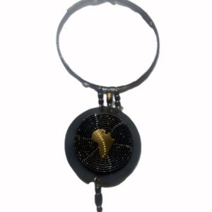 Simple Beaded Necklace with a Circular Medallion